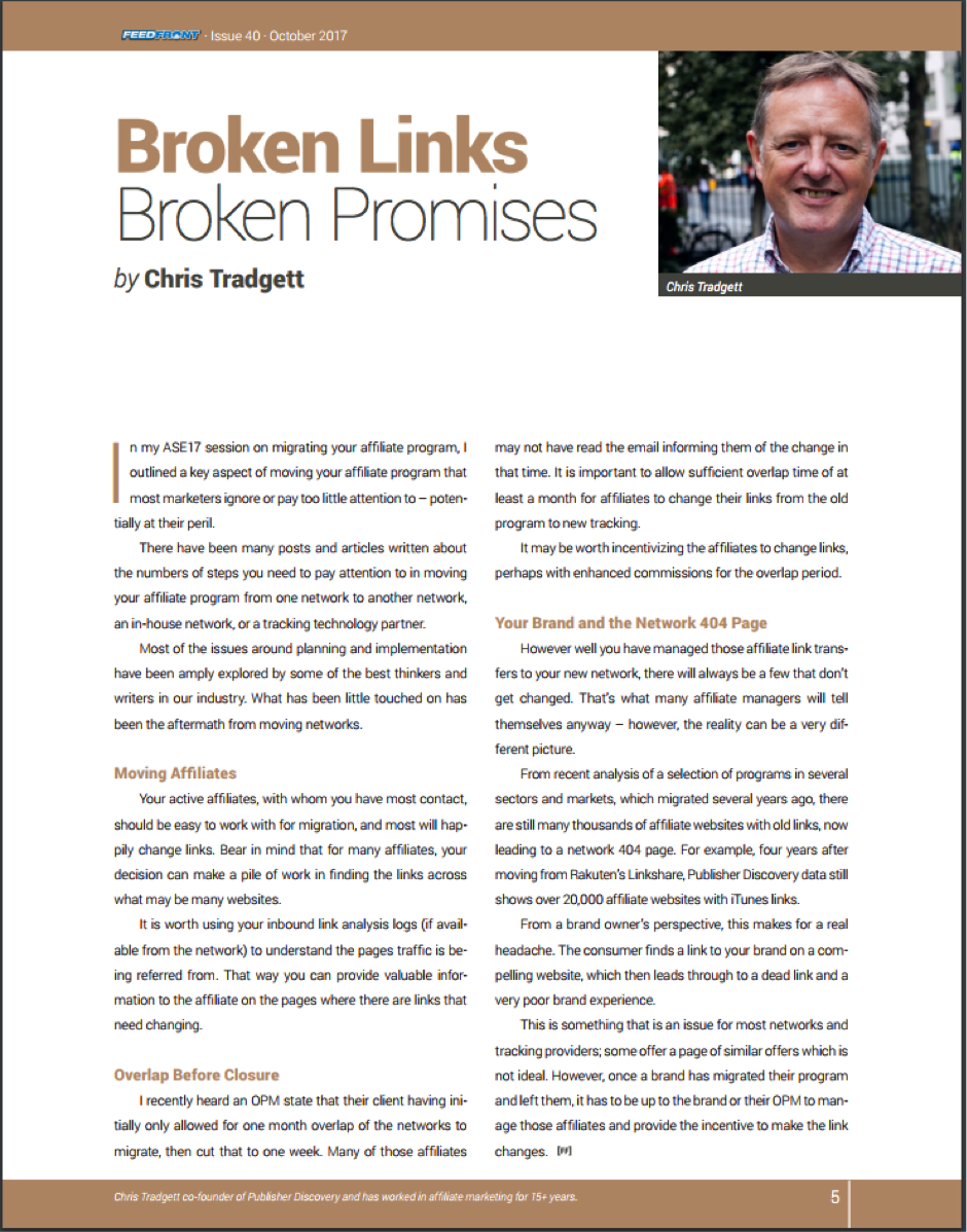 Feedfront Article - Broken Links - Broken Promises