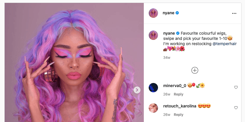 beauty influencer on Instagram