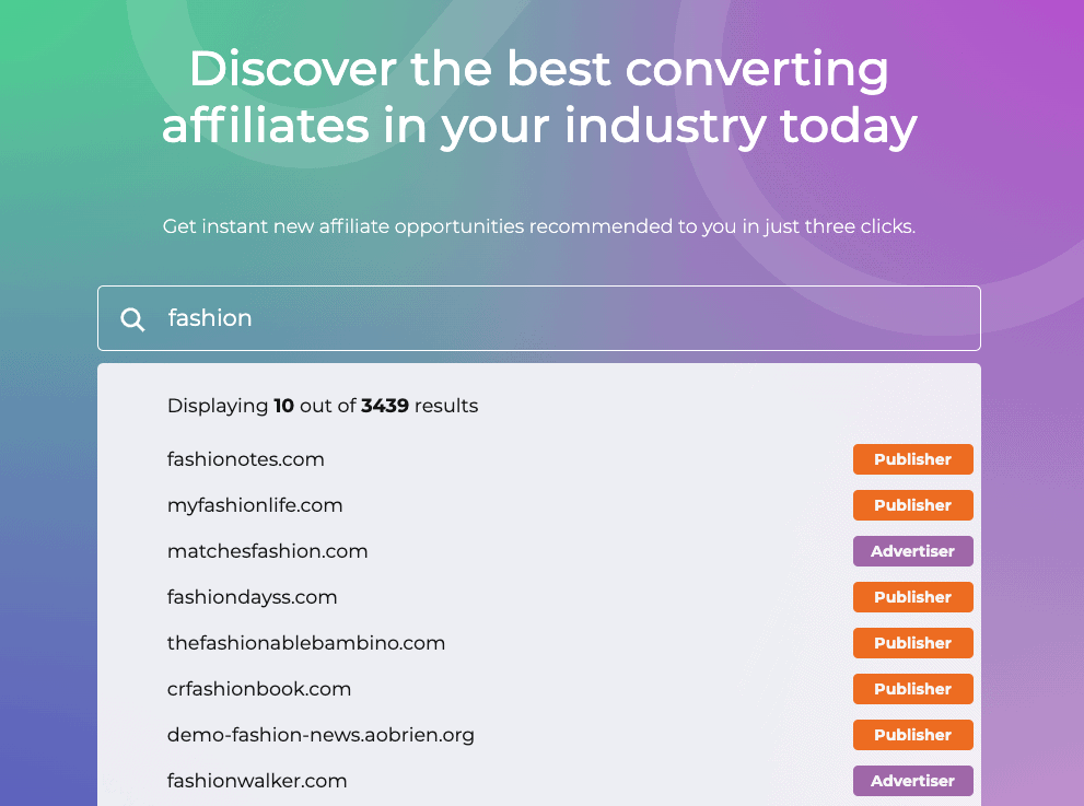 affiliate insights for fashion